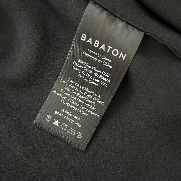 Babaton Hopkins Asymmetrical Sleeveless Black Blouse Tie-front Top Size M - Picture 12 of 13